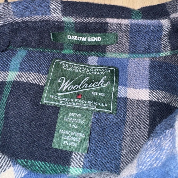 Woolrich Oxbow Bend Plaid Cardigan Casual Button Up Shirt Size Large - Picture 2 of 3